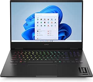 لابتوب اومن للألعاب من اتش بي بشاشة 16.1 بوصة FHD انتل كور i7-13700HX (الجيل 13) انفيديا جيفورس ار تي اكس 4060 بذاكرة SSD سعة 1 تيرابايت ورام 32 جيجابايت ويندوز 11 هوم، 16-wf0002nx، أسود- 88H81EA